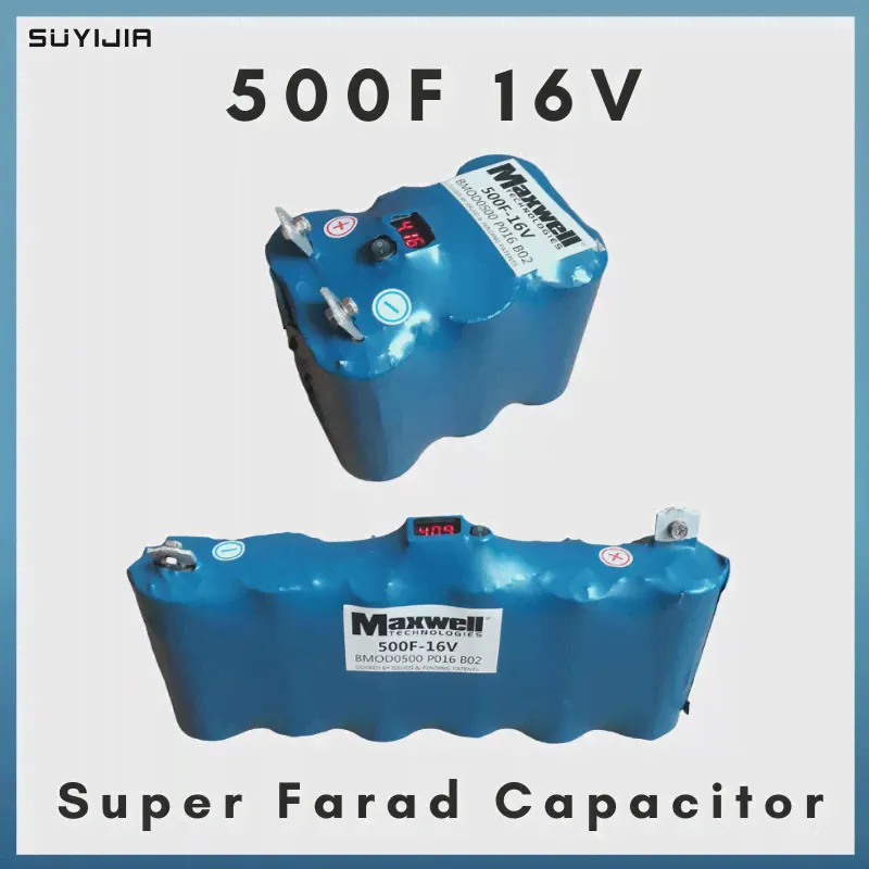 SUYIJIA for-Maxwell Display Super Farad Конденсатор 16V 500F Автомобильный Выпрямитель 2,7 V 3000F с Балансной Платой Аудио Конденсатор Напряжения-0