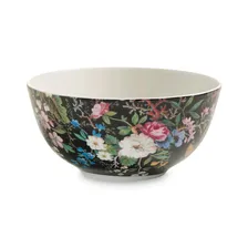 Салатница Maxwell & Williams Полночные цветы, белая с декором, 16 см, фарфор - арт.MW637-WK01700