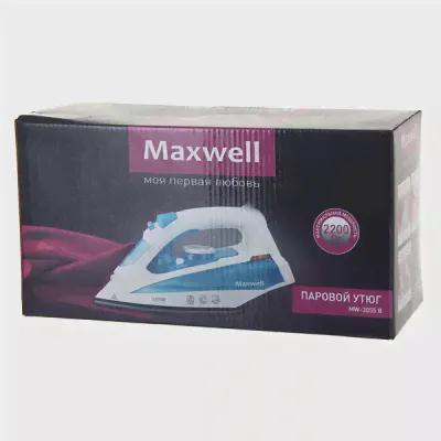 Утюг Maxwell MW-3055 B цвет белый/голубой-0