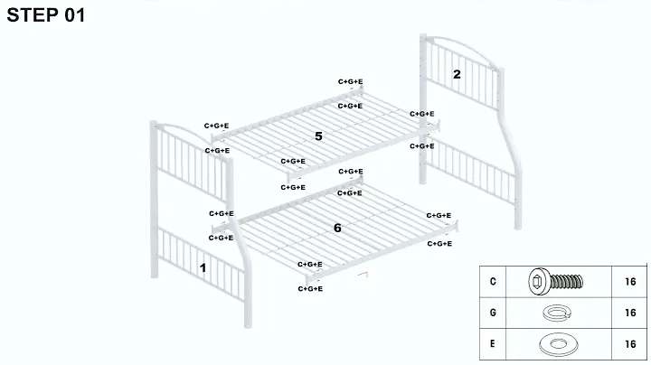 Twin over Full Metal Bunk Bed Assembly Video