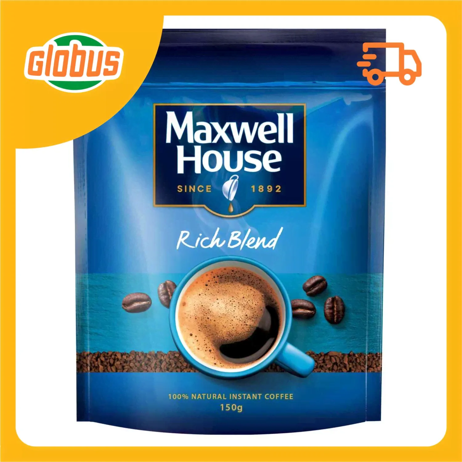 Кофе растворимый Maxwell House Rich Bland сублимированный, 150 г-0